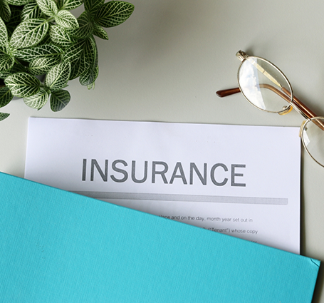 Insurance form on a desk