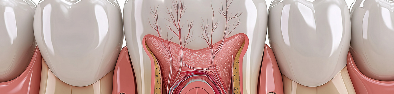 Illustration of the root canals inside of a tooth