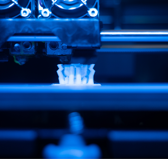 3D printer creating a denture